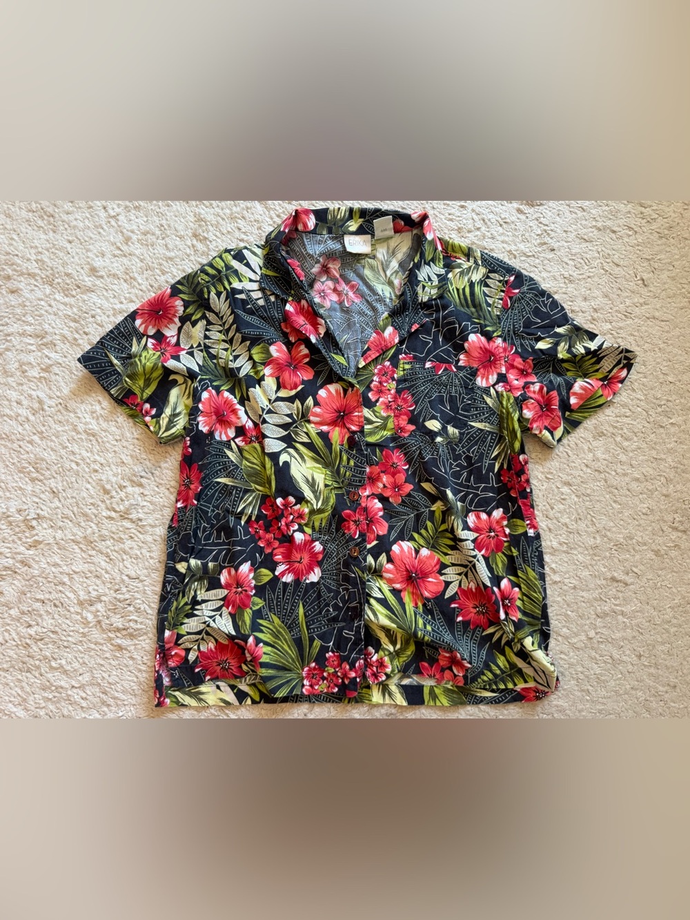 Vtg floral button down shirt
